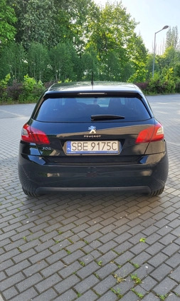 Peugeot 308 cena 29500 przebieg: 222500, rok produkcji 2015 z Sosnowiec małe 154